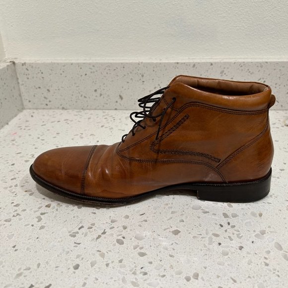 Johnson & Murphy Signature Series Brown Ankle Boots - Picture 4 of 6